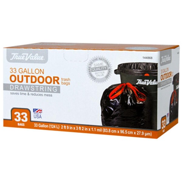 Berry Plastics True Value 33 Gallon Trash Bag, 33PK BE577733 - main